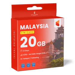 Malaysia Data SIM Card (31 Day - 20GB)