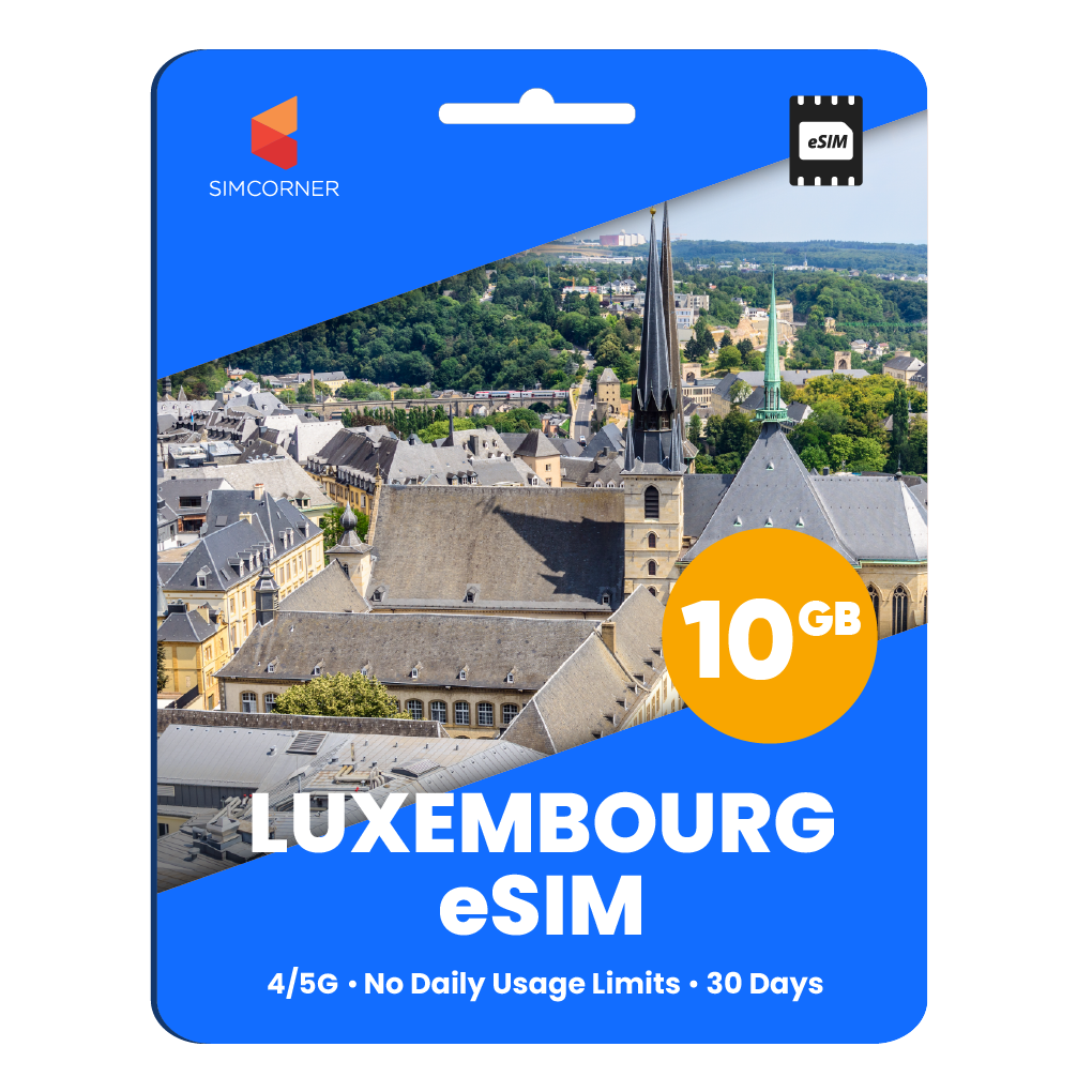 Luxembourg eSIM: 10GB - 30 Days
-SimCorner