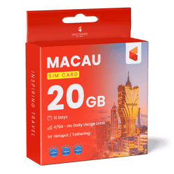 Macau Data SIM Card (31 Day - 20GB)