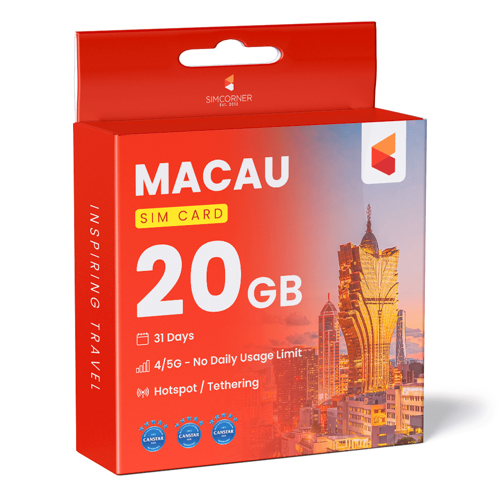 Macau Data SIM Card (31 Day - 20GB) - SimCorner