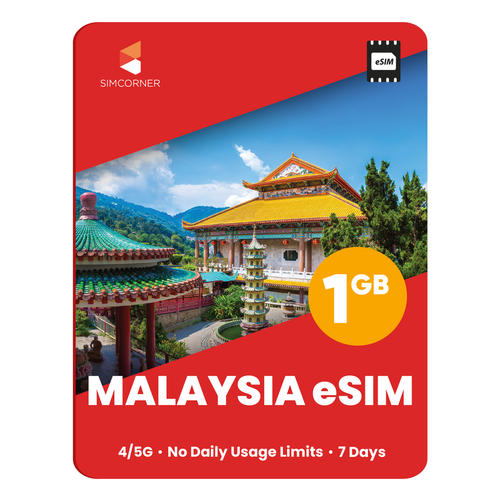 Malaysia eSIM: 1GB - 7 Days - SimCorner