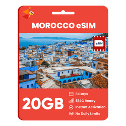 [eSIM] Morocco Data eSIM (20GB - 31 Days)