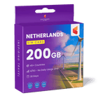 Netherlands Travel Sim Card 200GB