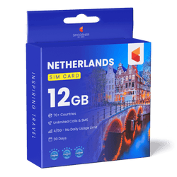Netherlands Travel Sim Card (12GB)