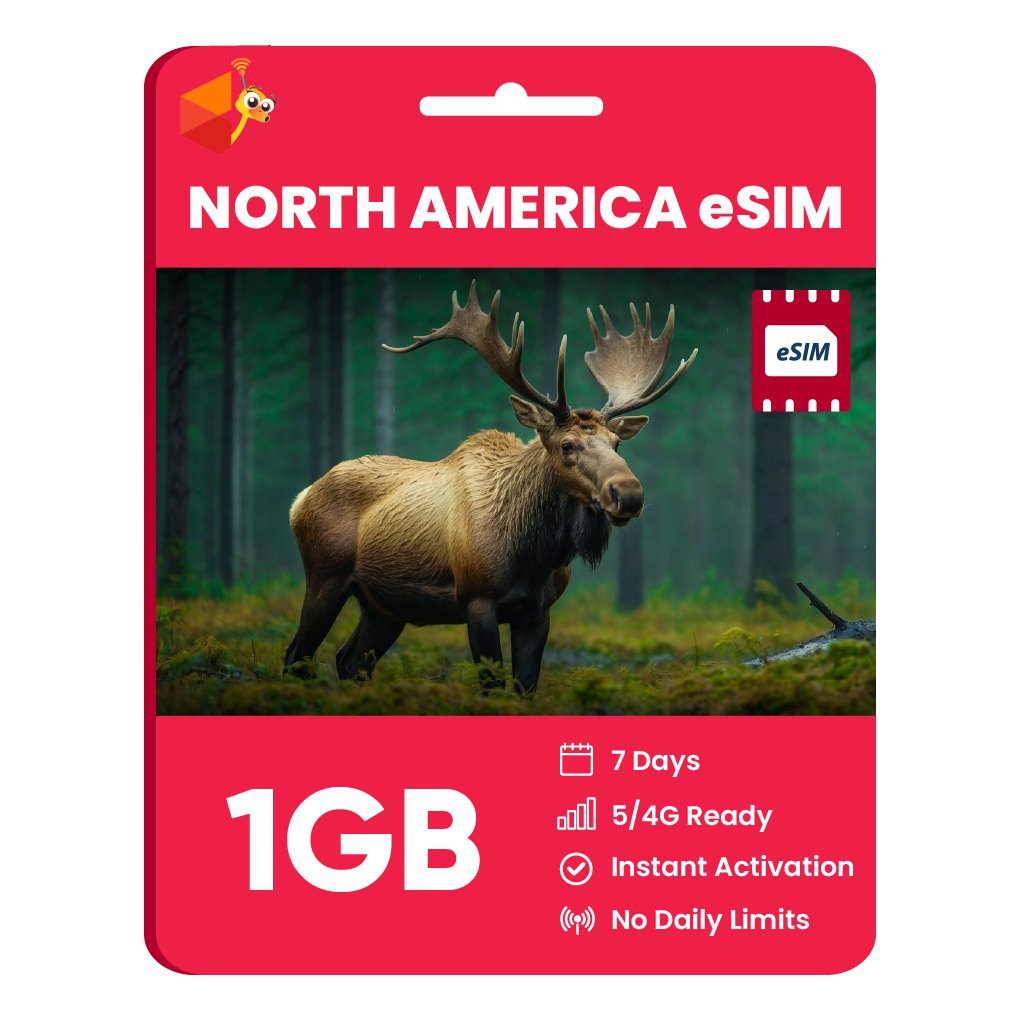 North America eSIM: 1GB - 7 Days