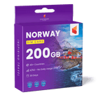 Norway Travel Sim Card 200GB