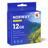 Norway Travel Sim Card (12GB)