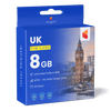 UK Travel Sim Card (O2 - 8GB)