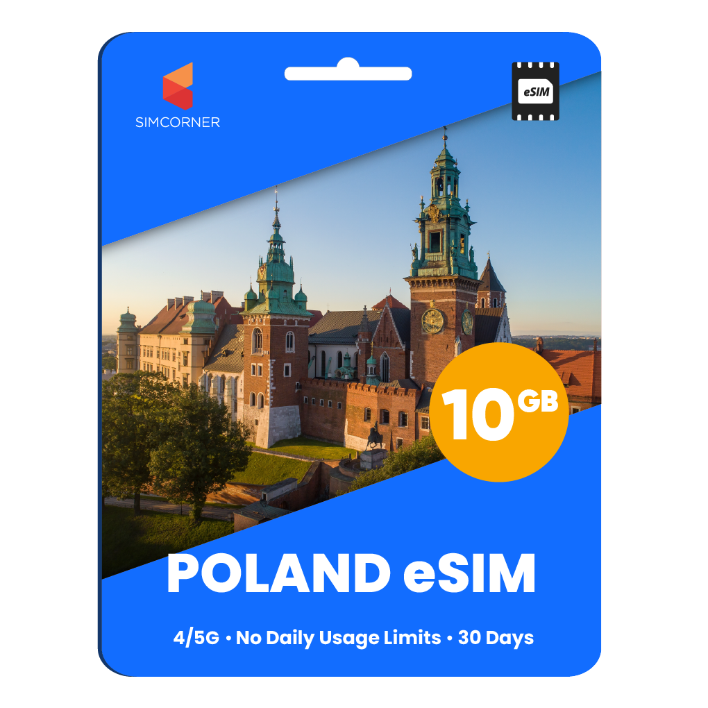 Poland eSIM: 10GB - 30 Days
-SimCorner