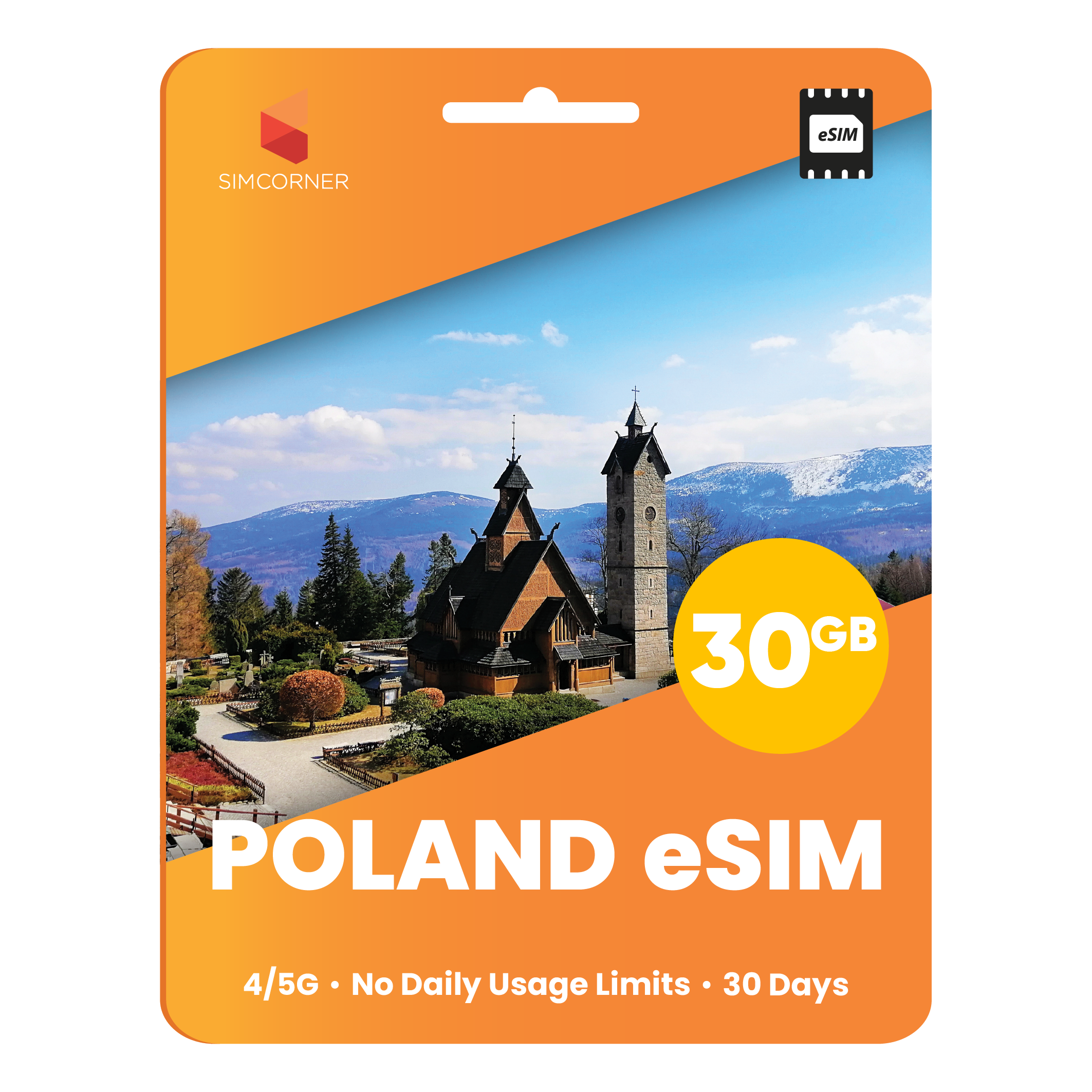 Poland eSIM: 30GB - 30 Days