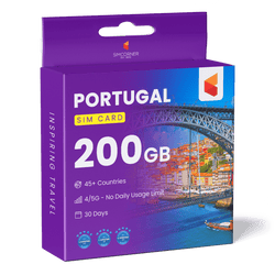 Portugal Travel Sim Card 200GB