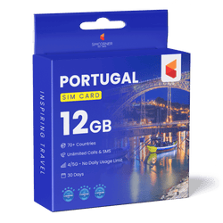 Portugal Travel Sim Card (12GB)