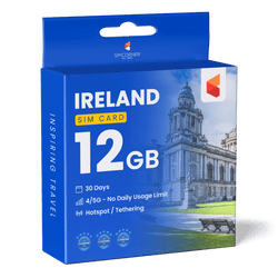 Republic of Ireland Travel Sim Card (12GB)