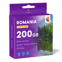 Romania Travel Sim Card 200GB