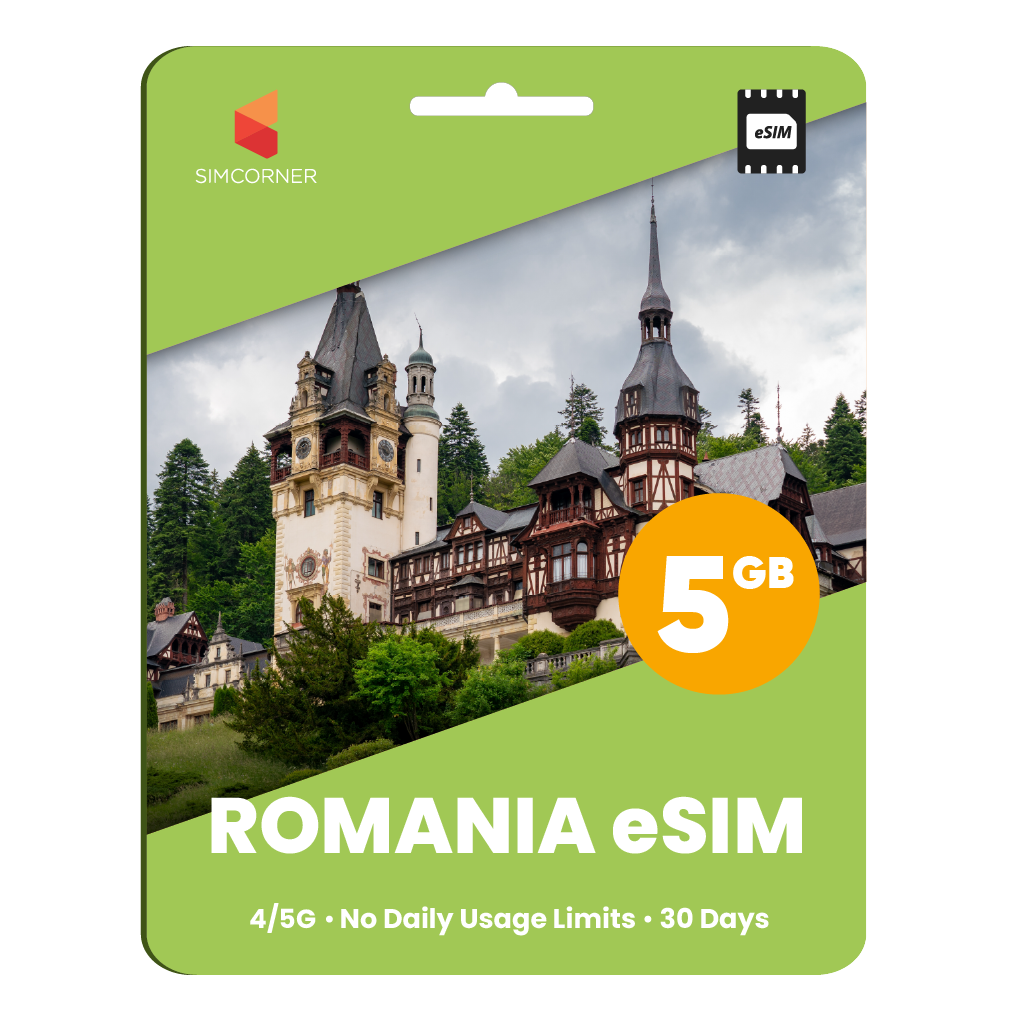 Romania eSIM: 5GB - 30 Day
-Sim Corner