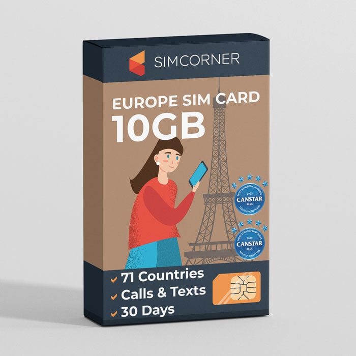$30 10GB Europe & UK Travel SIM in Australia | SimCorner