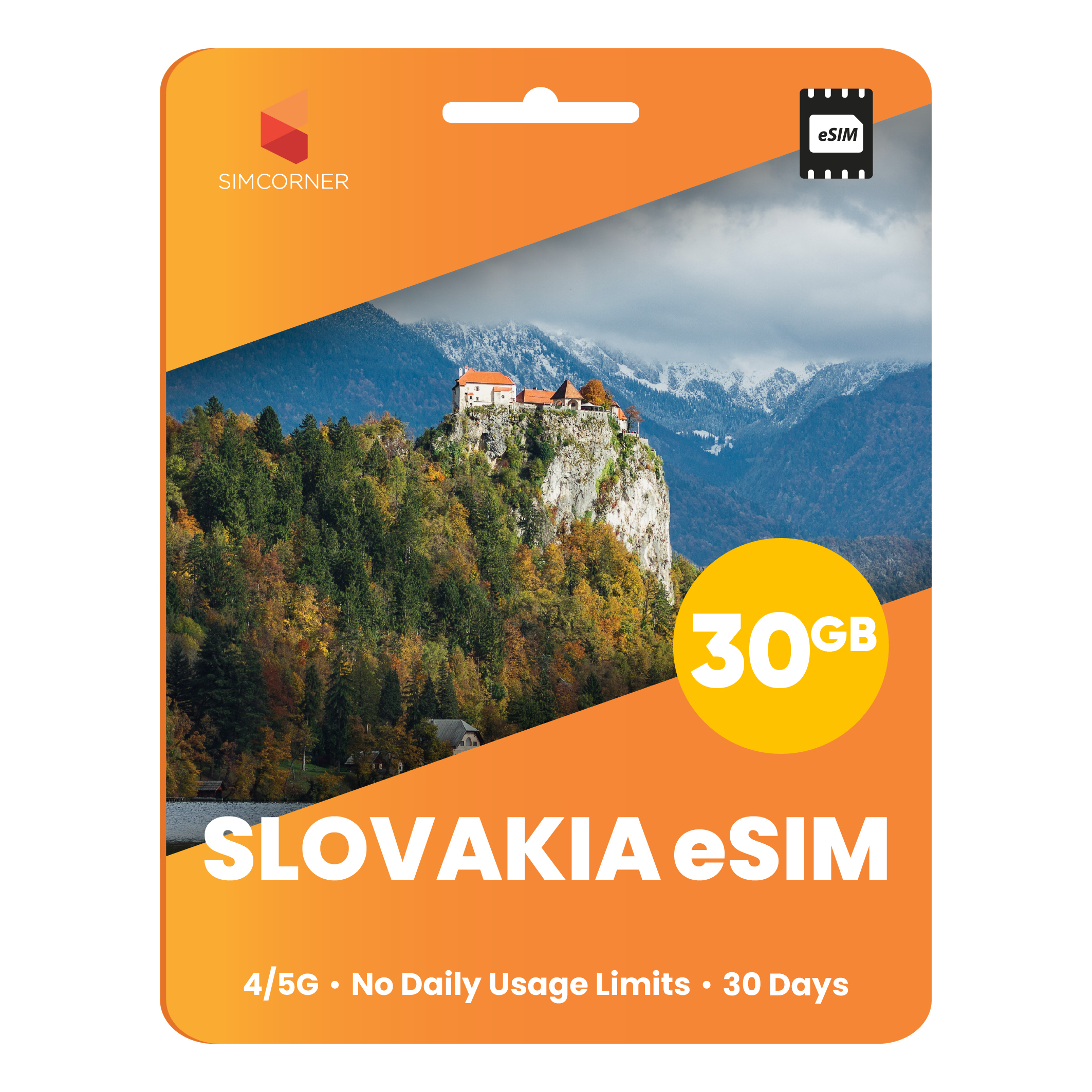 Slovakia eSIM: 30GB - 30 Days