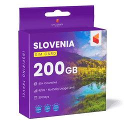 Slovenia Travel Sim Card 200GB
