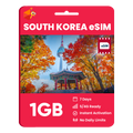 South Korea eSIM: 1GB - 7 Days