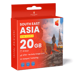 South East Asia Sim Card (20GB)