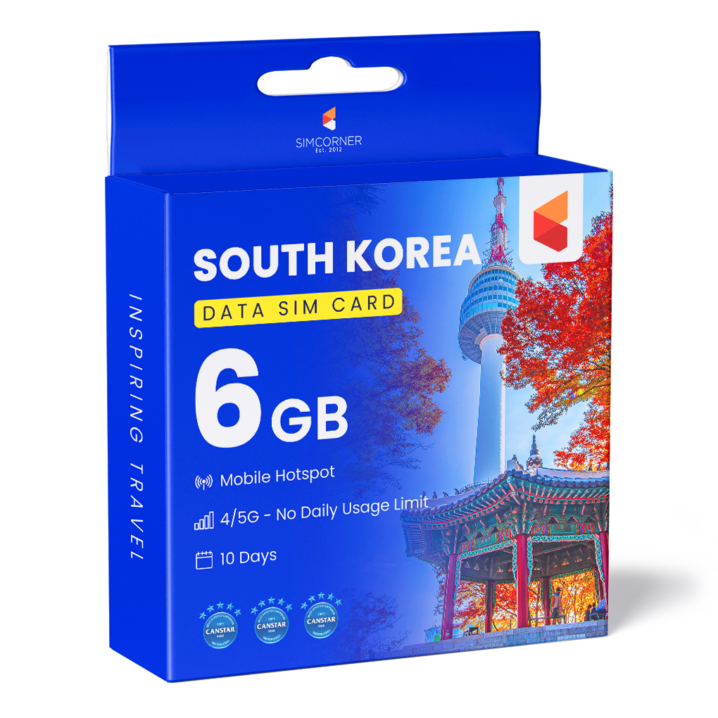 South Korea Data SIM Card (10 day - 6GB)