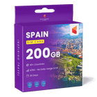 Spain Travel Sim Card 200GB