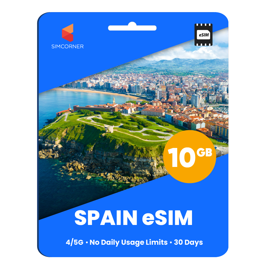 Spain eSIM: 10GB - 30 Days
-SimCorner