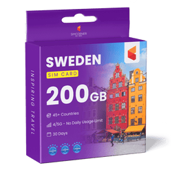 Sweden Travel Sim Card 200GB