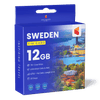 Sweden Travel Sim Card (12GB)