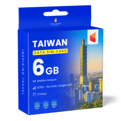 Taiwan Data SIM Card (10 day - 6GB)