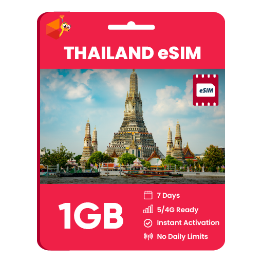 Thailand eSIM: 1GB - 7 Days