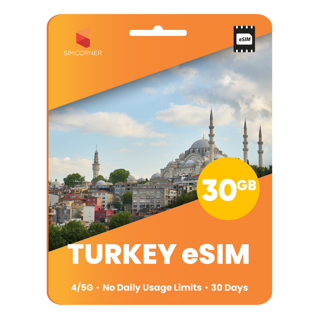 Türkiye eSIM: 30GB - 30 Days - SimCorner