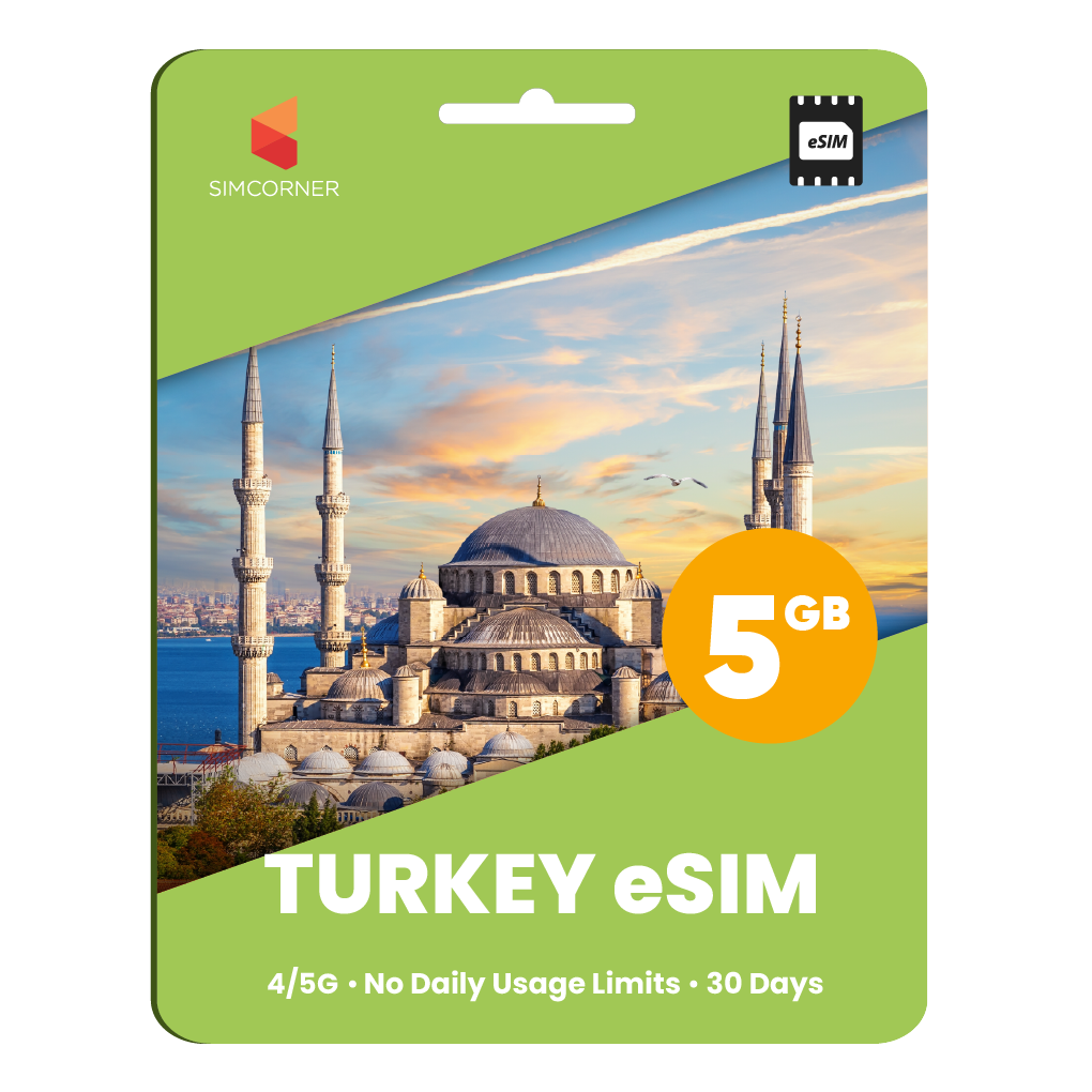 Türkiye eSIM: 5GB - 30 Days - SimCorner 