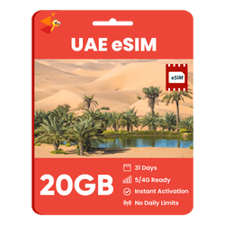 [eSIM] Dubai (UAE) Data eSIM (20GB - 31 Days)