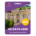 [eSIM] UK Data eSim Card (450GB)