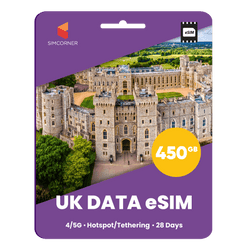 [eSIM] UK Data eSim Card (450GB)