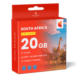 South Africa Data SIM Card (31 Day - 20GB)