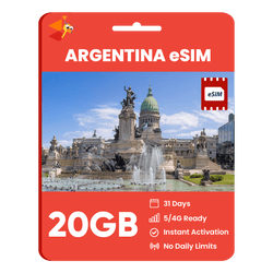 [eSIM] Argentina Data eSIM (20GB - 31 Days)