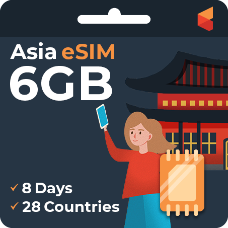 Asia eSIM (6GB)  8Days I SimCornerAustralia