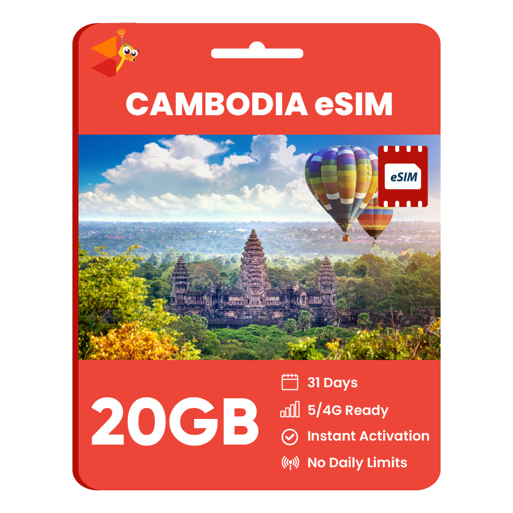 [eSIM] Cambodia Data eSIM (20GB - 31 Days)