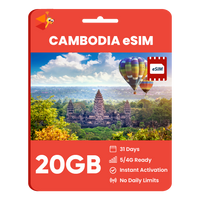 Thumbnail for [eSIM] Cambodia Data eSIM (20GB - 31 Days)