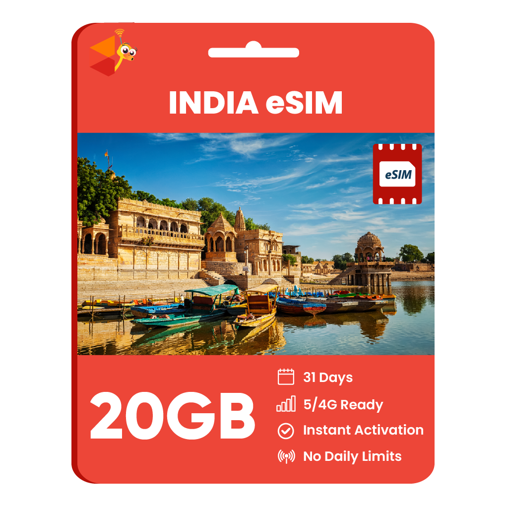 [eSIM] India Data eSIM (20GB - 31 Days)