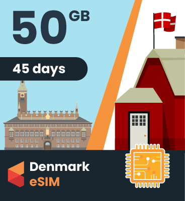 Denmark eSIM: 50GB - 45 Days