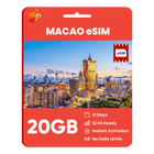 [eSIM] Macao Data eSIM (20GB - 31 Days)