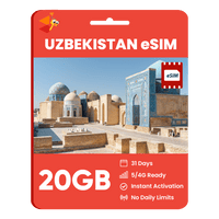 Thumbnail for [eSIM] Uzbekistan Data eSIM (20GB - 31 Days) - SimCorner