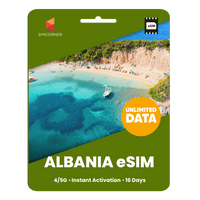 Thumbnail for [eSIM] Albania Unlimited Data - SimCorner