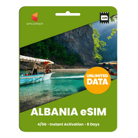 Thumbnail for [eSIM] Albania Unlimited Data - SimCorner