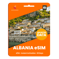 Thumbnail for [eSIM] Albania Unlimited Data - SimCorner