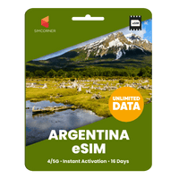 Thumbnail for [eSIM] Argentina Unlimited Data - SimCorner