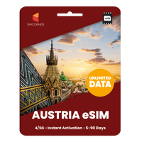 Thumbnail for [eSIM] Austria Unlimited Data - SimCorner
